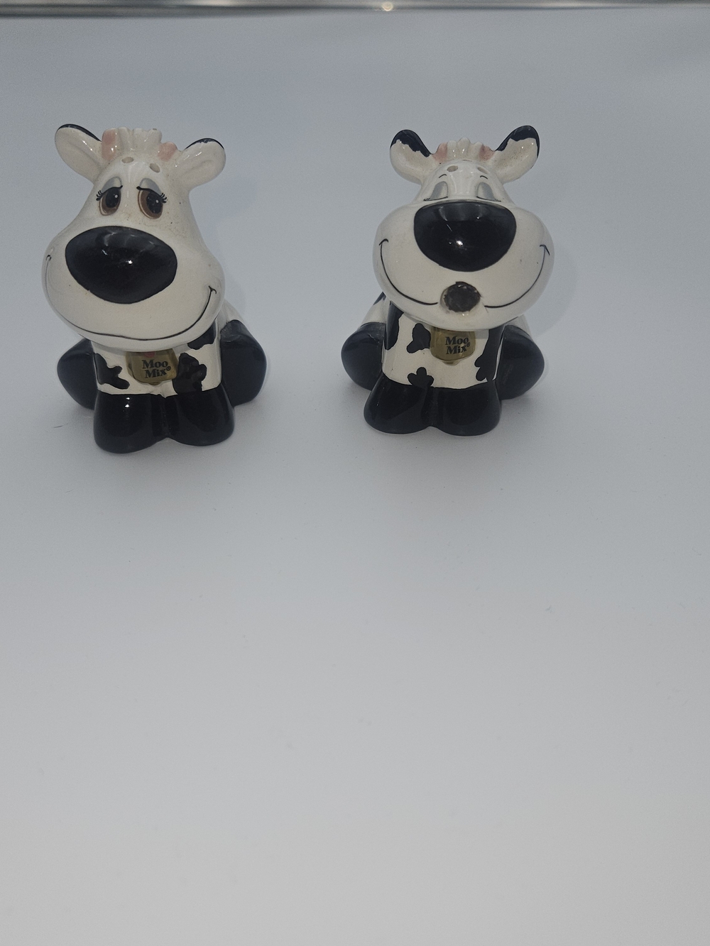 Whimsical Cow Salt & Pepper Shakers - Black and White Dinnerware Accent